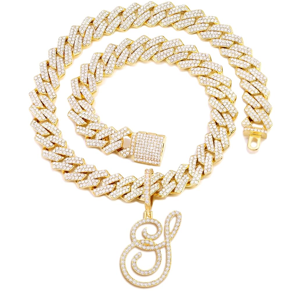 【Miami Cuban Curb Link】【ネックレス】【匿名配送】送料無料 Men Women Stainless Steel Miami Gold Curb Cuban Chain CZ